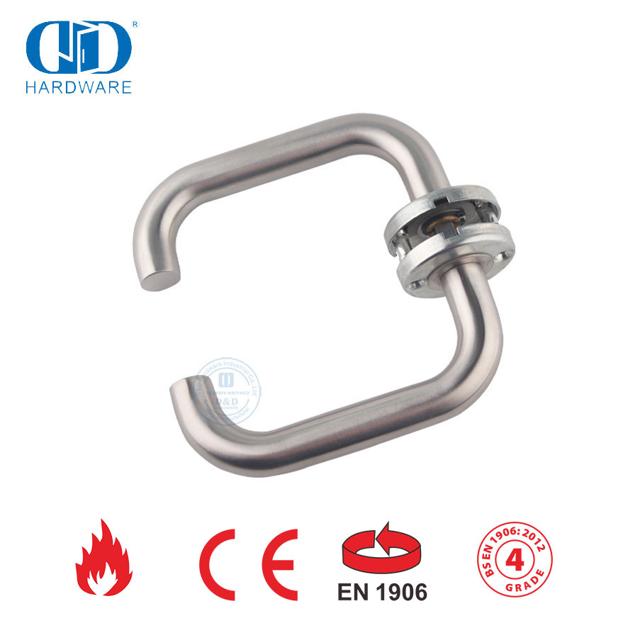 Фурнитура для внутренних дверей BS EN 1906 Дверная ручка рычажного типа-DDTH001-SSS