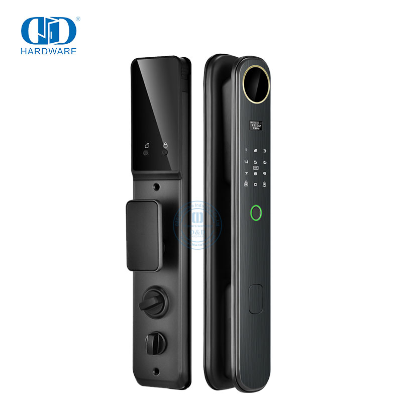 Умный дверной замок с распознаванием лиц по отпечаткам пальцев и камерой, удаленный видеовызов-DDEL024