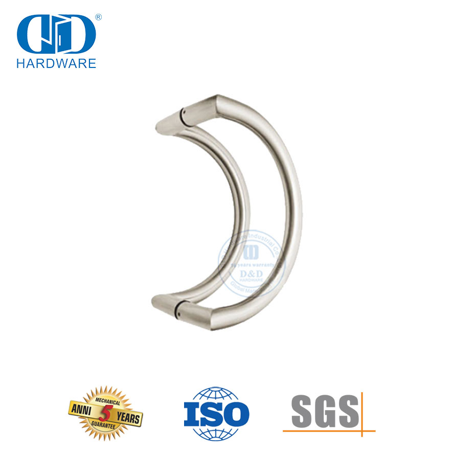 Стеклянная ванная комната C-образная дверная фурнитура из нержавеющей стали, набор ручек для дверей сарая и заподлицо-DDPH003