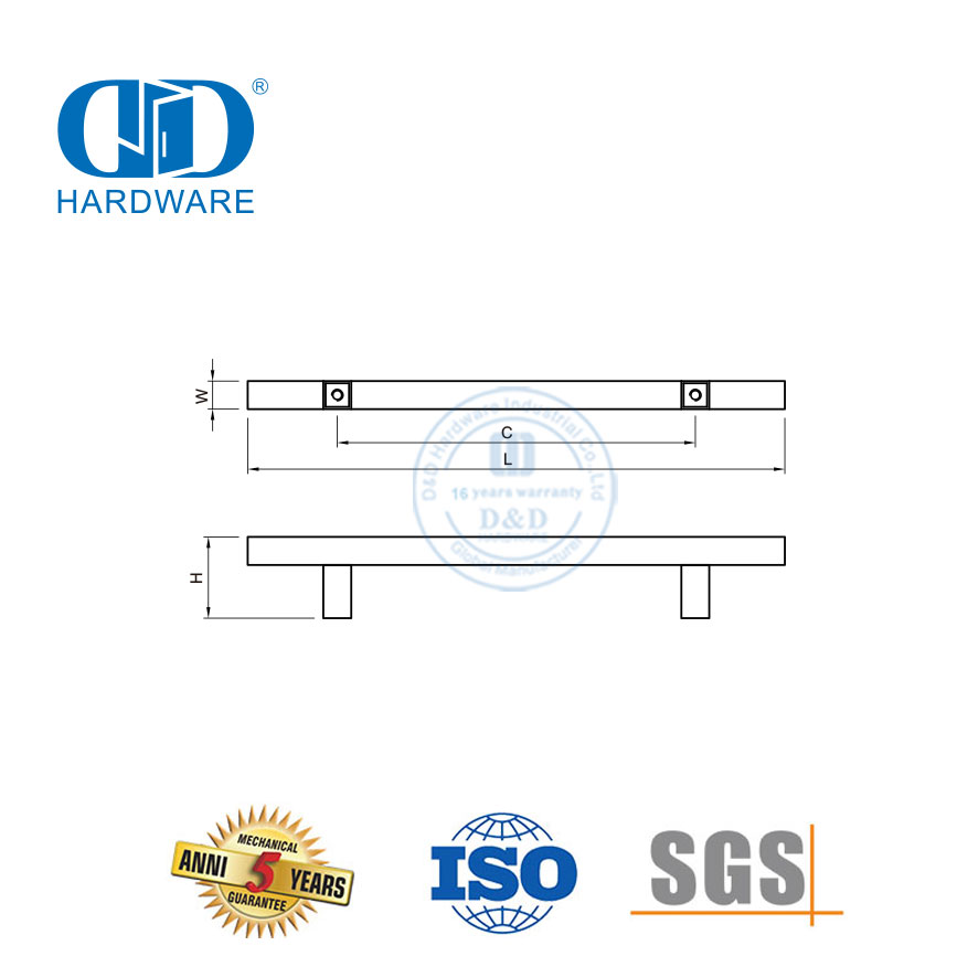 Прямые продажи по индивидуальному заказу, H-образная боковая дверная ручка из нержавеющей стали, матовая дверная ручка из нержавеющей стали-DDFH019