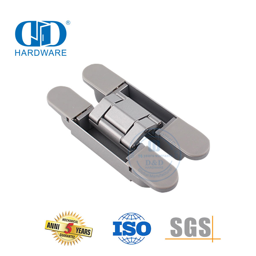 Китайская фабрика из цинкового сплава 3D Невидимая скрытая архитектурная фурнитура Аксессуары Сверхмощный шарнир Внутренняя наружная дверная петля-DDCH008-G40