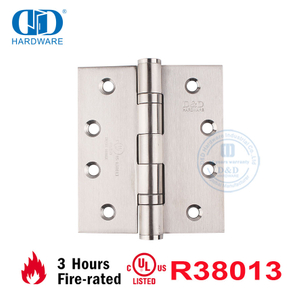 Полноврезная коммерческая дверная петля из нержавеющей стали, внесенная в список UL, американский стандарт ANSI, огнестойкая, DDSS001-FR-4X3,5X3 мм