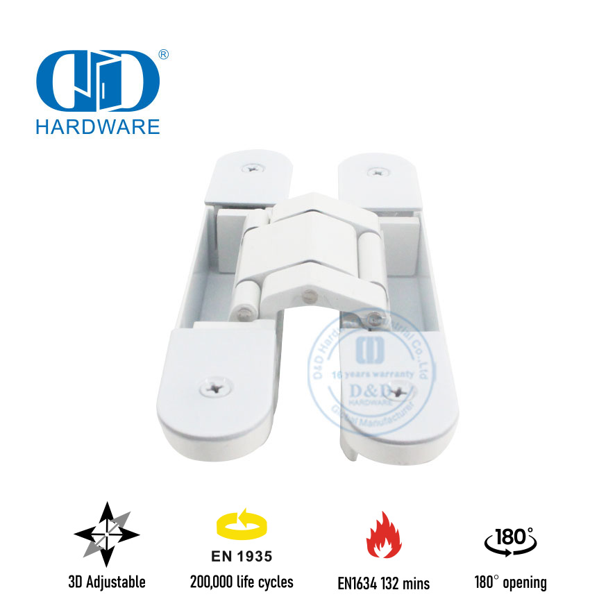 Скрытая регулируемая дверная петля из цинкового сплава 3D-DDCH008-G40