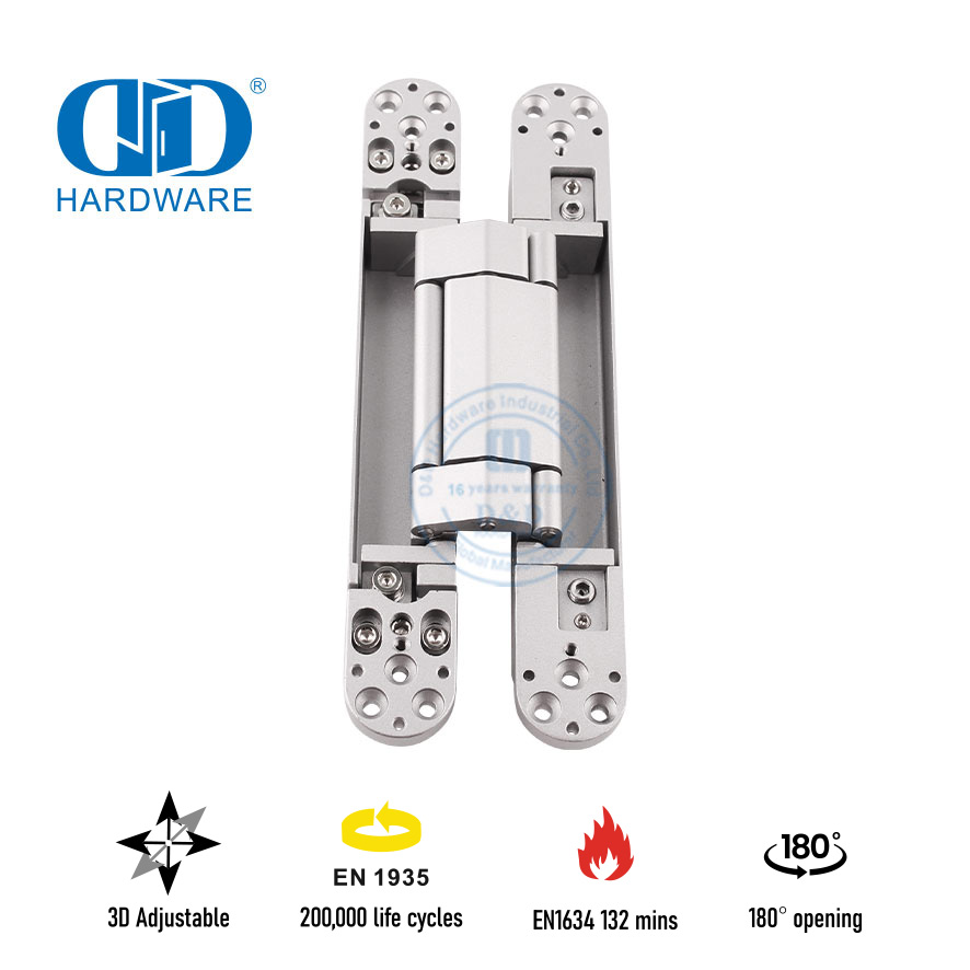 Регулируемая скрытая дверная петля 120 кг EN1935 для противопожарных металлических дверей-DDCH008-G120