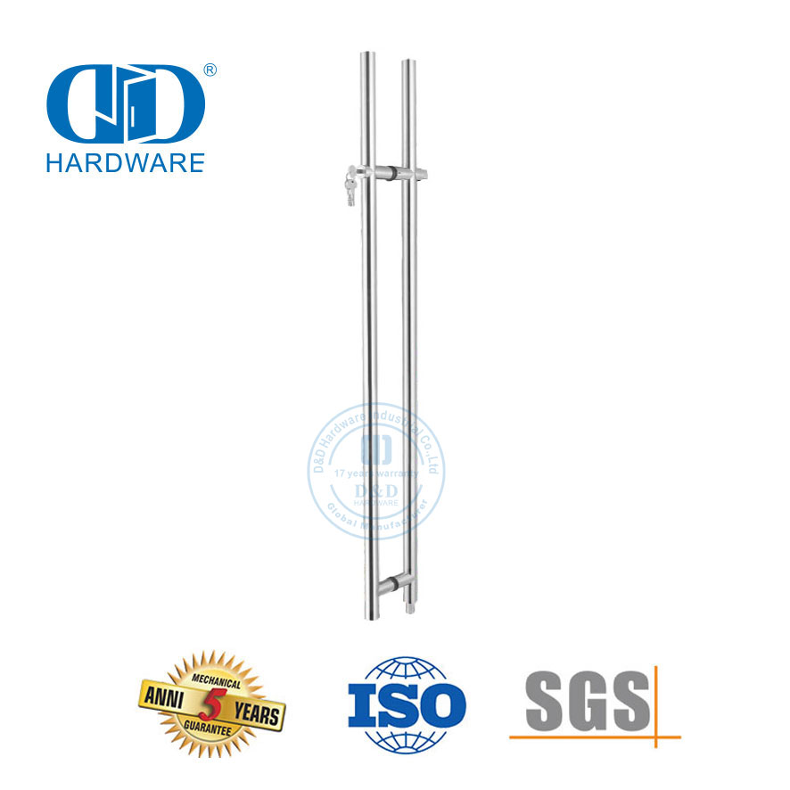 Длинная двусторонняя фурнитура для стекла из нержавеющей стали, замки для стеклянных дверей, замки с ключом, ручка с замком Schlage-DDPH039