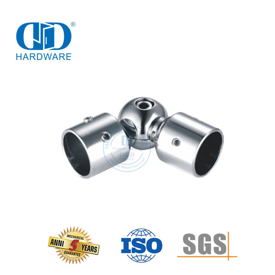 Соединитель круглой трубки из нержавеющей стали. Держатель для ванной комнаты. Соединители для душевой трубки. Соединитель панели. Стеклянная арматура-DDSC026.