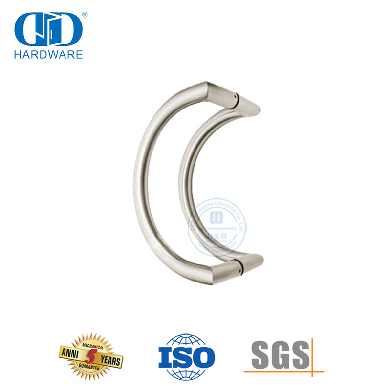 Стеклянная ванная комната C-образная дверная фурнитура из нержавеющей стали, набор ручек для дверей сарая и заподлицо-DDPH003