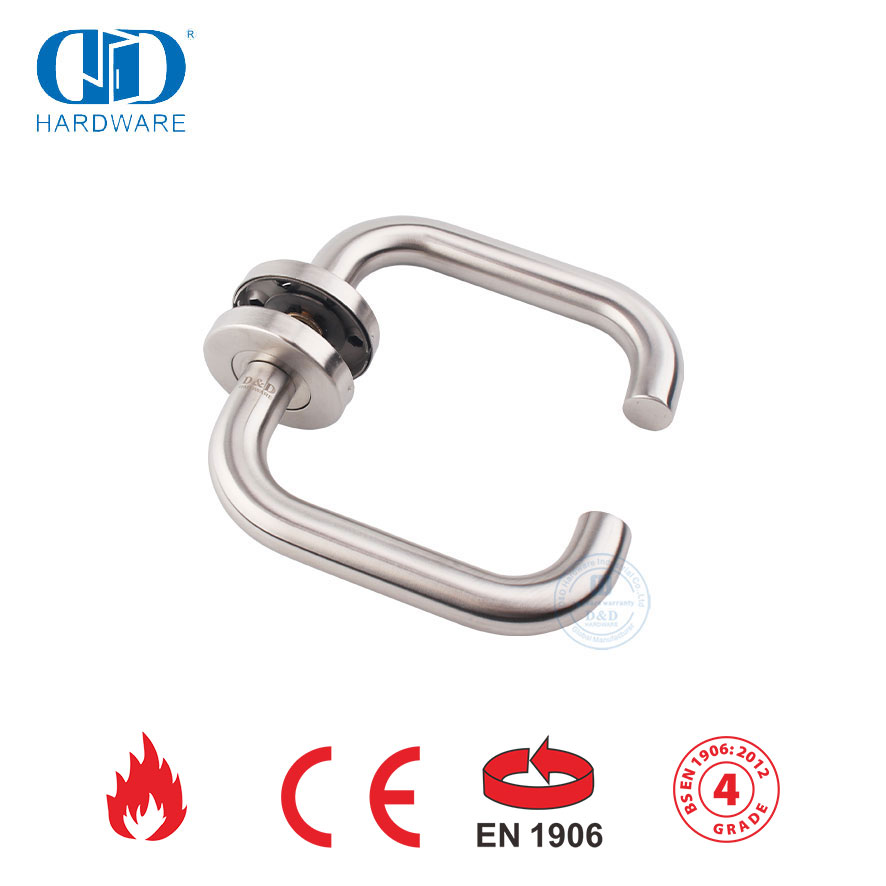 Подходит для металлических дверей EN 1906 SUS 316 Полая ручка-рычаг-DDTH001-SSS