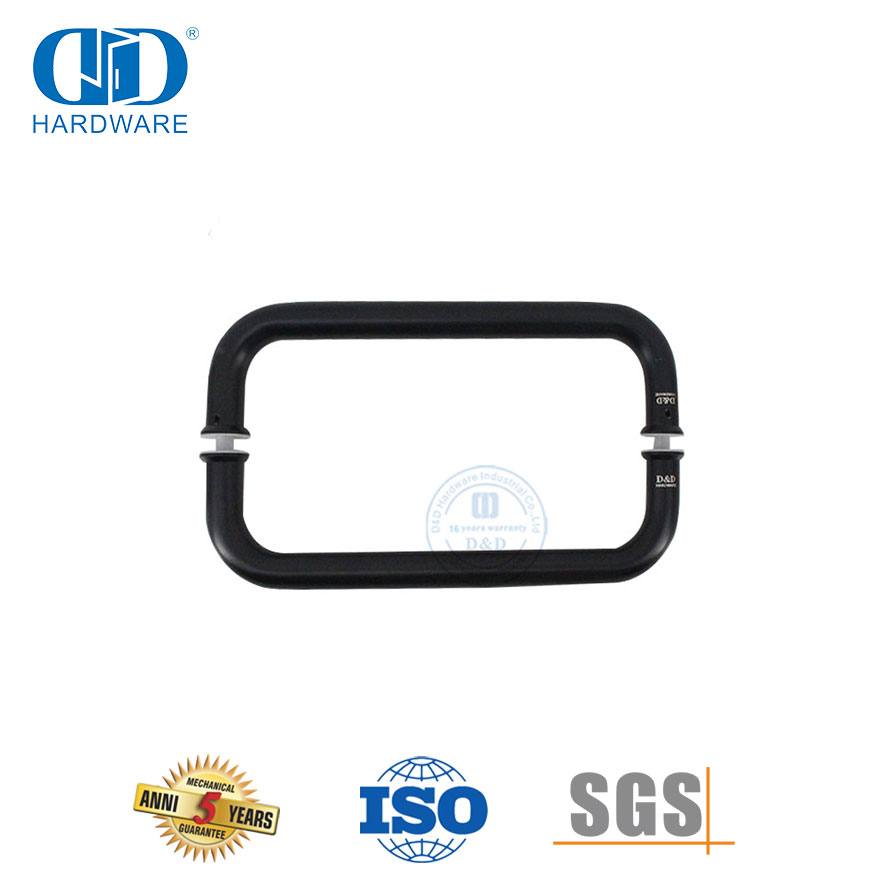 Ручка для стеклянной двери Route из твердой стали с круглой ручкой и ручкой для стеклянной двери-DDPH007-A-MB