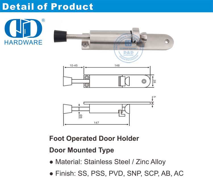 скрытый дверной стопор