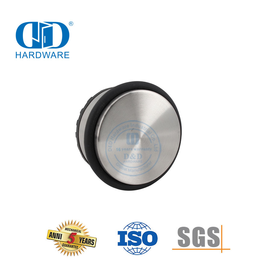Хорошее качество напольный резиновый твердый нержавеющая сталь 304 резиновый металлический/деревянный дверной стопор-DDDS040