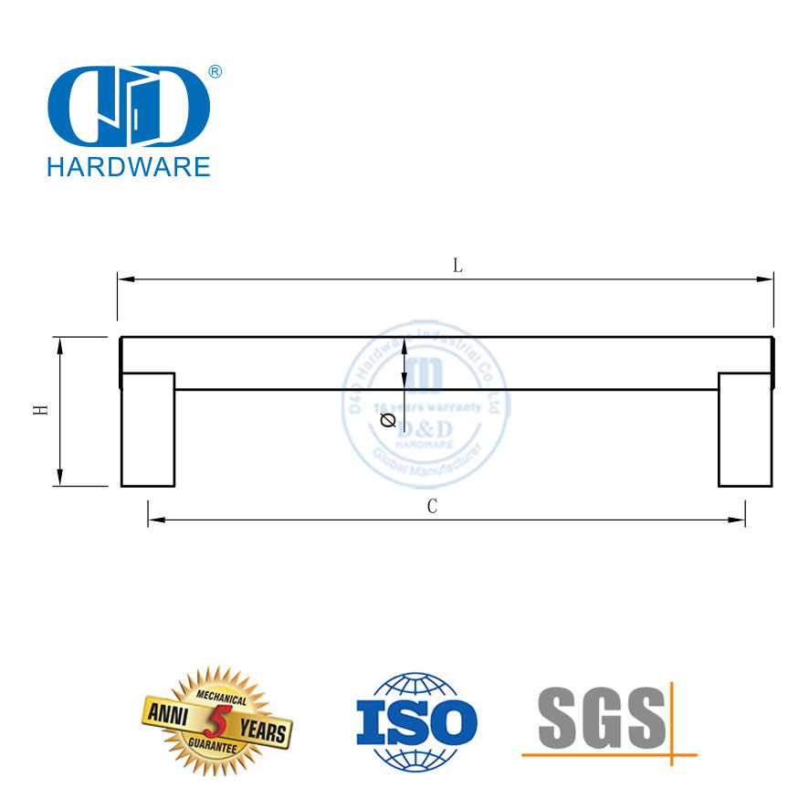 Производитель самых продаваемых и прочных дверных ручек из нержавеющей стали в современном стиле-DDFH030