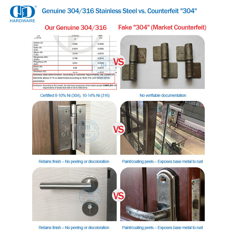 Сверхмощные защитные петли ANSI класса 1 BHMA для дверей правительственных учреждений-DDSS001-ANSI-1-5x5x4,8 мм