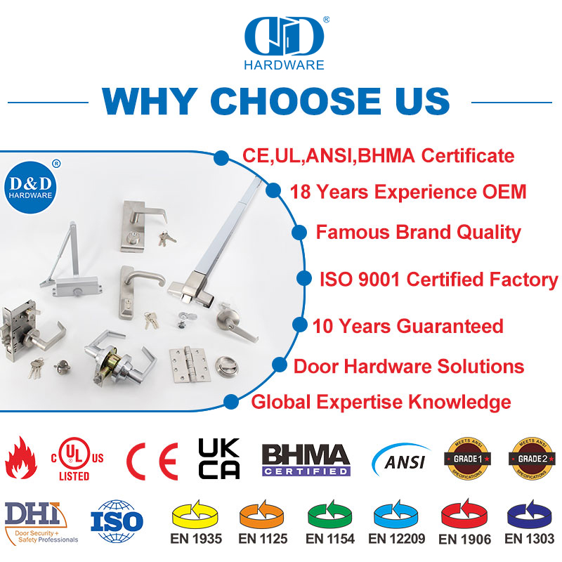 Огнестойкая скрытая дверная петля EN1935 для двери спальни-DDCH008-G40