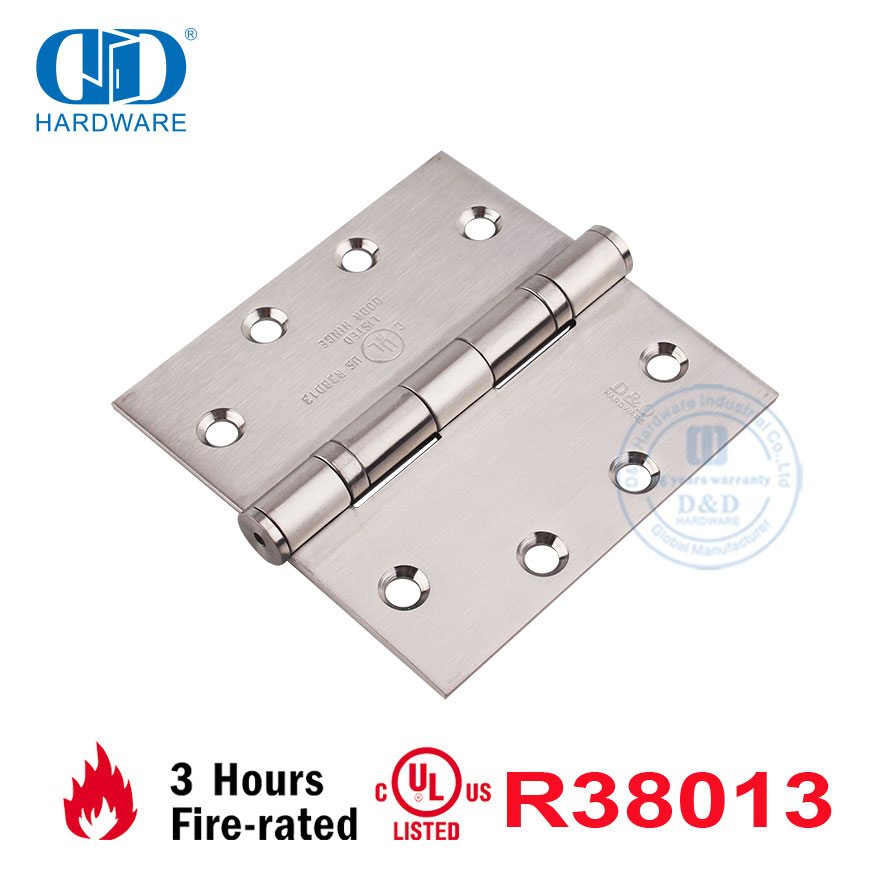 Производство Американский сертификат UL ANSI Противопожарная петля для окон из нержавеющей стали для кухонного шкафа Коммерческая дверная петля-DDSS002-FR-4.5X4.5X3mm