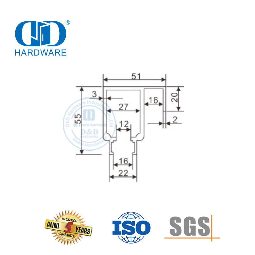 Оборудование для офисных зданий из нержавеющей стали, железное стекло, фурнитура для раздвижных дверей, трубка для ванной комнаты-DDGS144