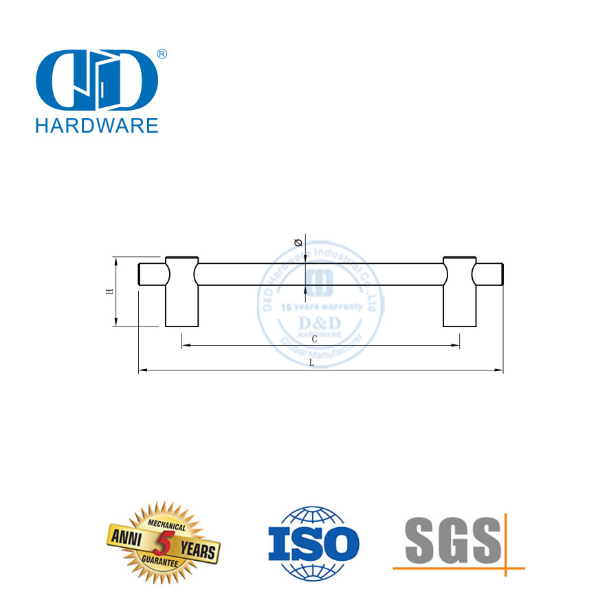 Коммерческая дверная ручка, металлическая односторонняя деревянная дверная ручка, односторонняя ручка для раздвижной двери-DDFH031
