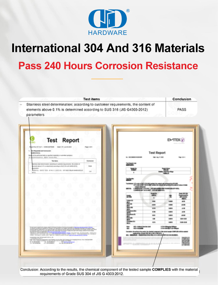 Сверхмощные защитные петли ANSI класса 1 BHMA для дверей правительственных учреждений-DDSS001-ANSI-1-5x5x4,8 мм