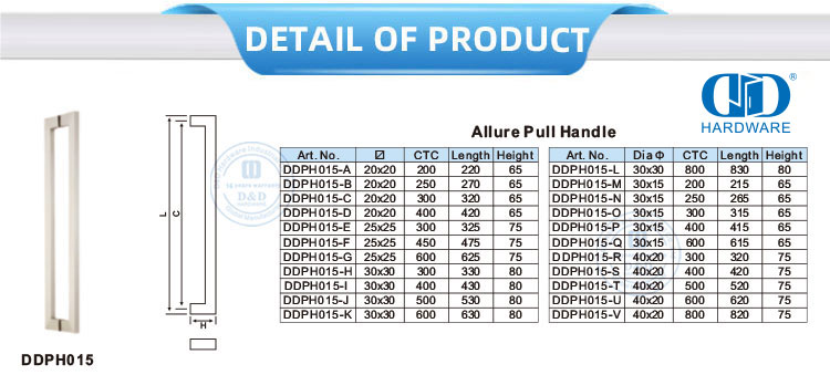 Ручка для квадратной трубы D