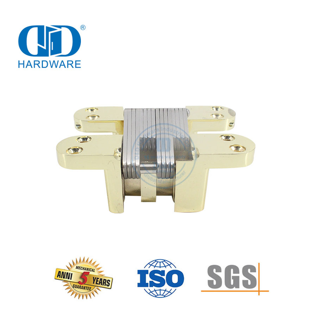 Китайский производитель полированная латунь сверхмощный композитный скрытый шарнирный крест жилой отель домашняя дверная петля-DDCH007