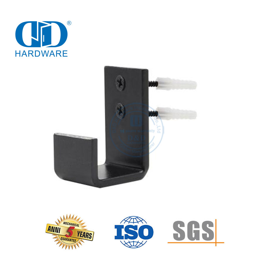 Черное настенное крепление из нержавеющей стали, регулируемая фурнитура для раздвижных дверей сарая, напольная направляющая, нижняя напольная направляющая для двери-DDBD087