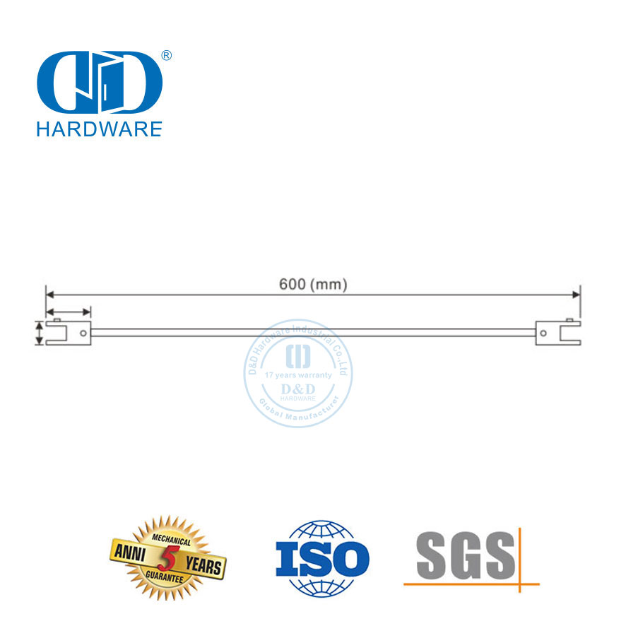 Система душевой кабины из нержавеющей стали, регулируемые телескопические стержни для ванной комнаты, соединитель панели-DDSC021