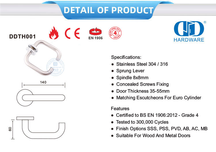 Подпружиненная ручка рычага