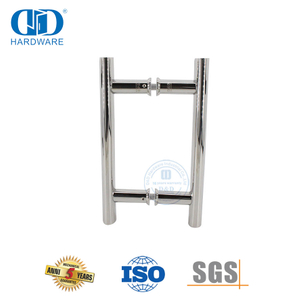 Изящная и удобная круглая трубка H-образной ручки из нержавеющей стали 201 для стеклянной двери ванной комнаты-DDPH001-A Φ25-PSS