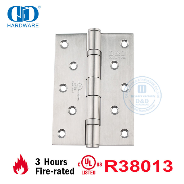 Оптовая торговля UL в списке BHMA Американская противопожарная регулируемая мебельная фурнитура из нержавеющей стали Коммерческая металлическая деревянная дверная петля-DDSS005-FR-5x3.5x3mm