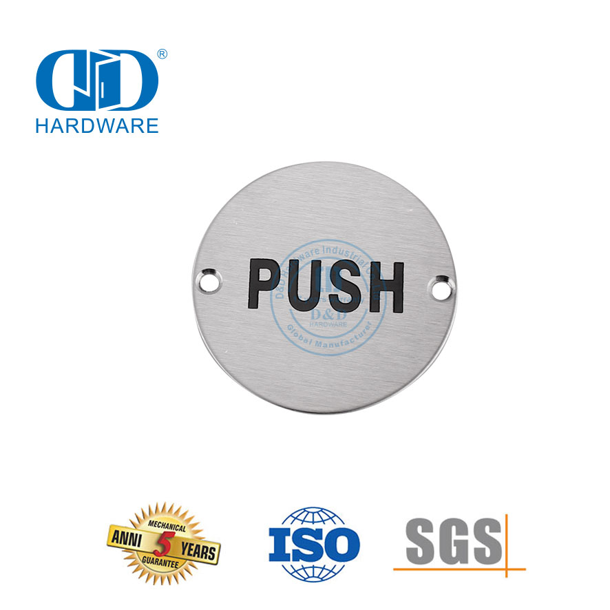 Дверная вывеска круглого типа из нержавеющей стали, табличка для подписи в общественном туалете, туалетной двери-DDSP009