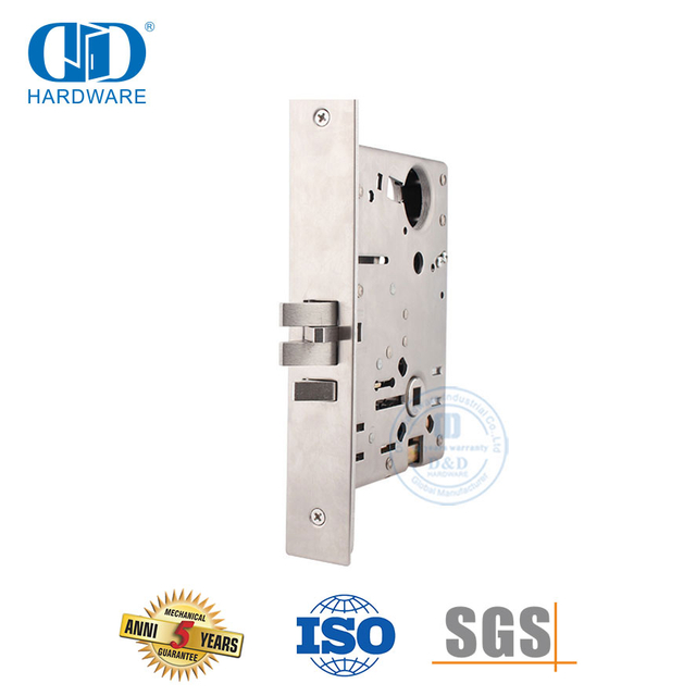 Современный дизайн, американский стандарт ANSI, безопасная мебельная фурнитура из нержавеющей стали, врезной замок для межкомнатных дверей -DDAL31