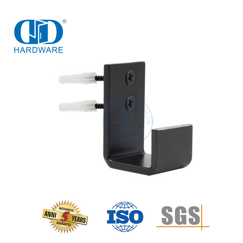 Черное настенное крепление из нержавеющей стали, регулируемая фурнитура для раздвижных дверей сарая, напольная направляющая, нижняя напольная направляющая для двери-DDBD087