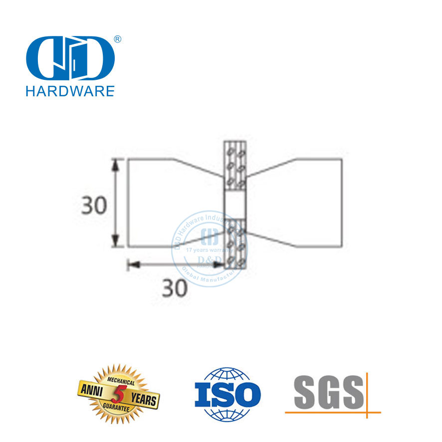 Ручка для душевой кабины из нержавеющей стали, латунная двусторонняя ручка, безрамные ручки для душевой кабины-DDSK003