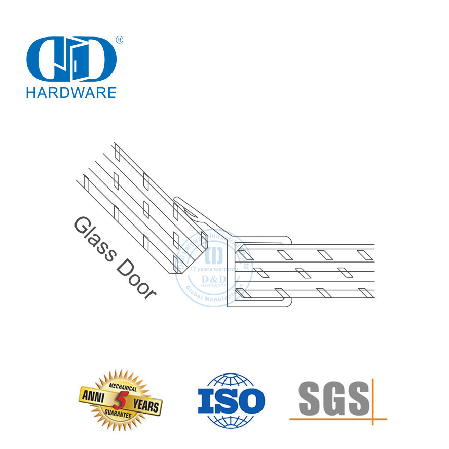 Резиновая уплотнительная лента для стеклянной двери, водонепроницаемая уплотнительная лента для душевой двери из ПВХ в отеле, 8-12 мм-DDWS007