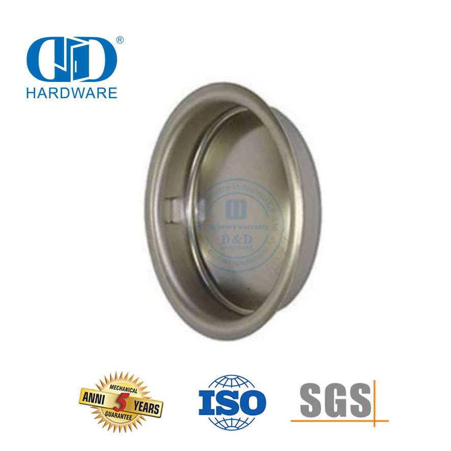 Ручка для раздвижной двери сарая из нержавеющей стали круглого типа, комплект фурнитуры заподлицо, набор двусторонних дверных ручек-DDBD111