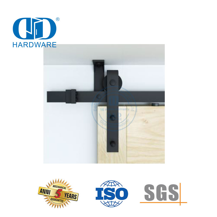 Набор направляющих для дверной фурнитуры из нержавеющей стали, фурнитура для деревянных дверей сарая, двустворчатая фурнитура для дверей сарая-DDBD007