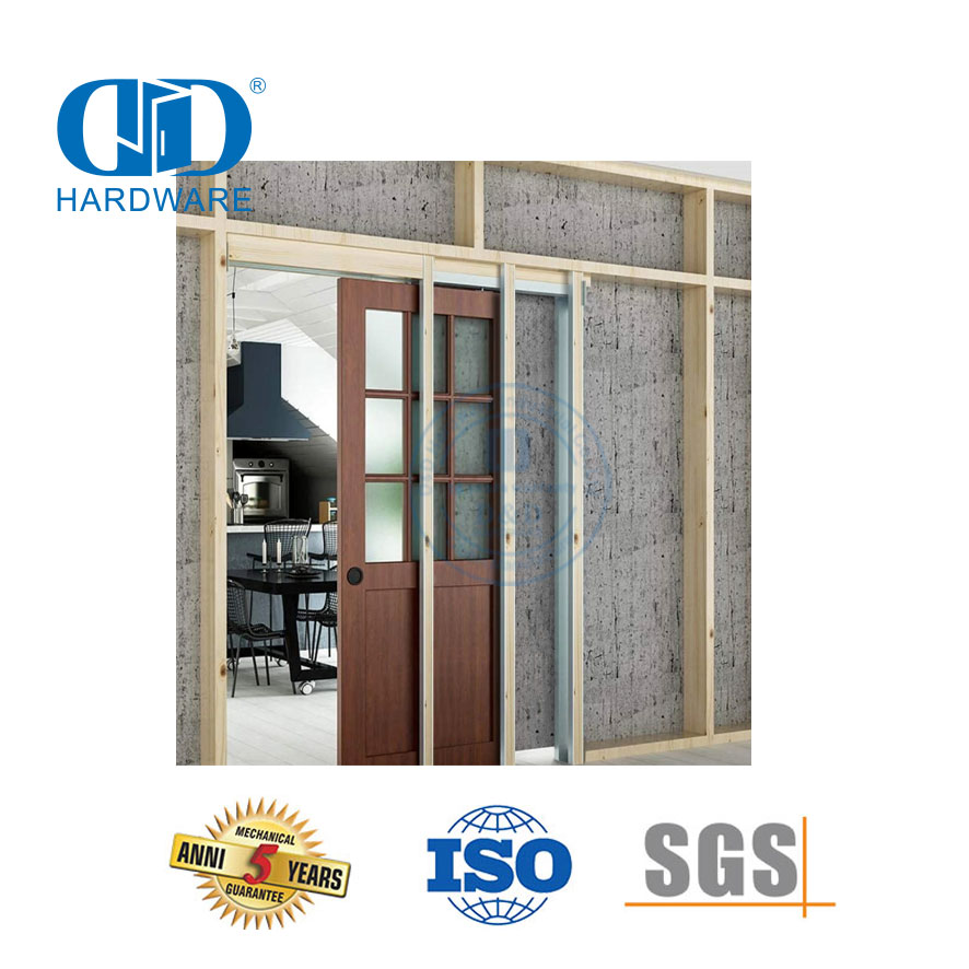 Фурнитура для деревянных дверей сарая из нержавеющей стали, фурнитура для карманной дверной рамы для широкой двери 48 дюймов-DDBD062