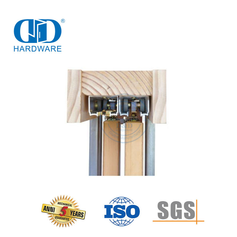 Набор фурнитуры из нержавеющей стали, комплект треков, фурнитура для деревянных дверей сарая, фурнитура для запираемой карманной дверной рамы-DDBD060