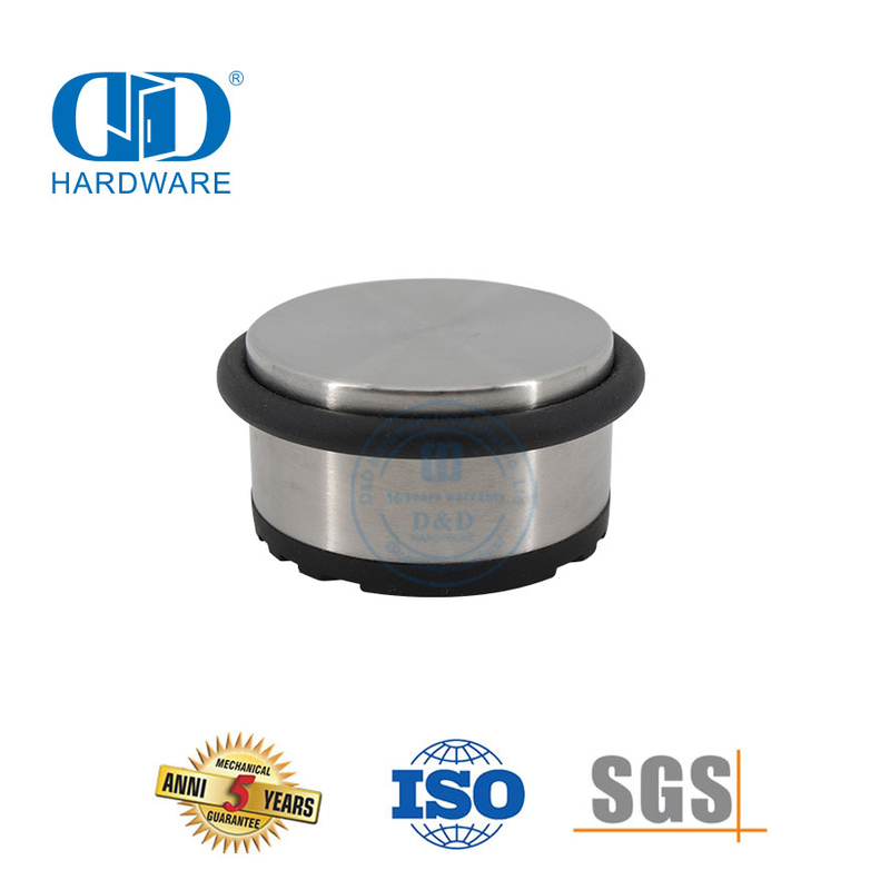 Хорошее качество напольный резиновый твердый нержавеющая сталь 304 резиновый металлический/деревянный дверной стопор-DDDS040