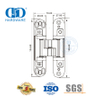 Китайская фабрика SUS304 Скрытая невидимая регулируемая петля для двойной двери с поворотом на 180 градусов-DDCH0012