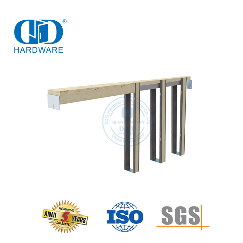 Фурнитура для деревянных дверей сарая из нержавеющей стали, фурнитура для карманной дверной рамы для широкой двери 48 дюймов-DDBD062