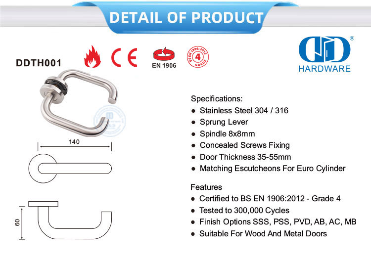 Ручка рычага BS EN 1906