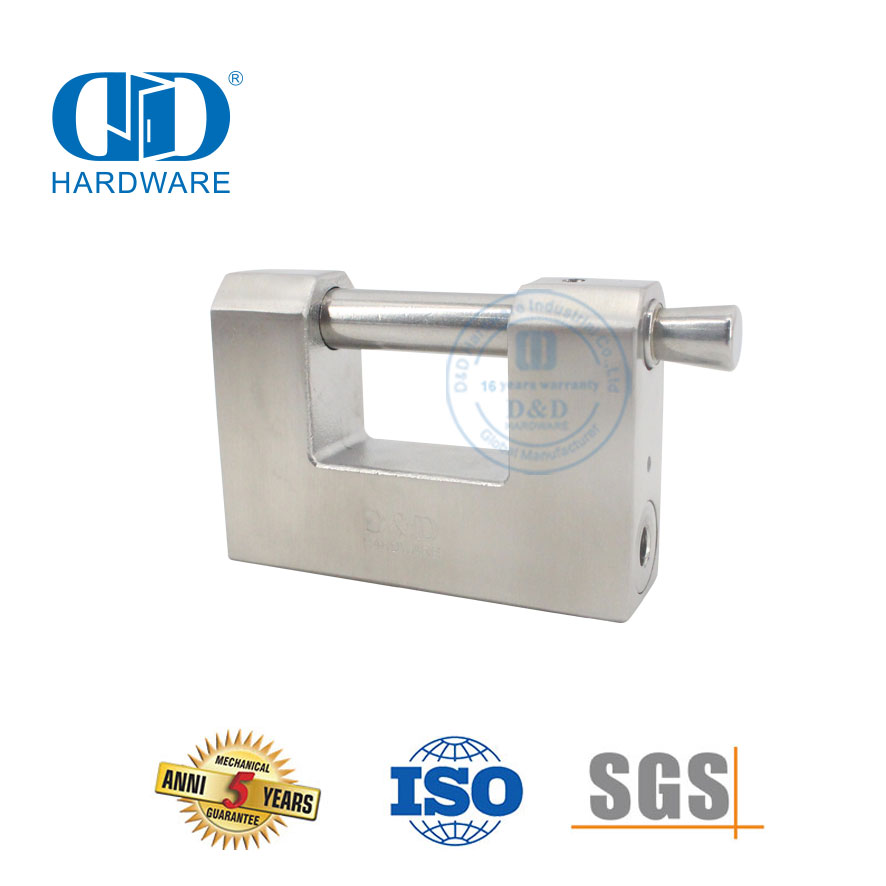Прочный штифт из нержавеющей стали, высокий уровень безопасности, неразрезаемый металлический деревянный стальной дверной замок-DDPL008-80 мм