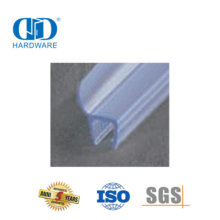 Резиновая уплотнительная лента для стеклянной двери, водонепроницаемая уплотнительная лента для душевой двери из ПВХ в отеле, 8-12 мм-DDWS007