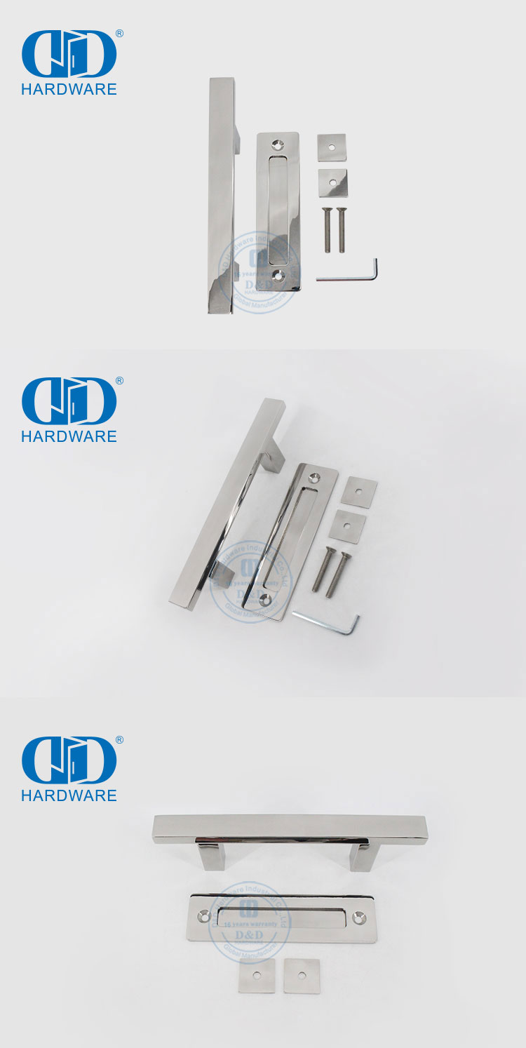 Фурнитура для раздвижных дверей бытовой прачечной из нержавеющей стали, комплект ручек для дверей сарая с отделкой Pss-DDBD103 PSS