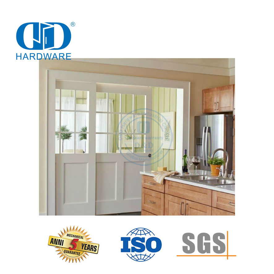 Набор фурнитуры из нержавеющей стали, комплект треков, фурнитура для деревянных дверей сарая, фурнитура для запираемой карманной дверной рамы-DDBD060