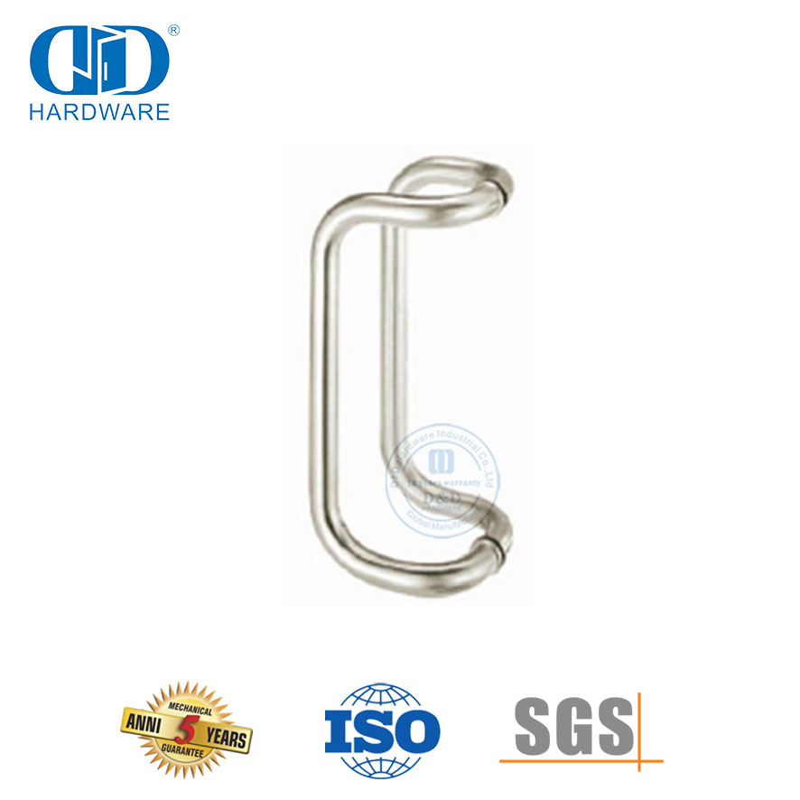 Изогнутая высококачественная коммерческая стеклянная дверная ручка для стеклянной двери-DDPH005