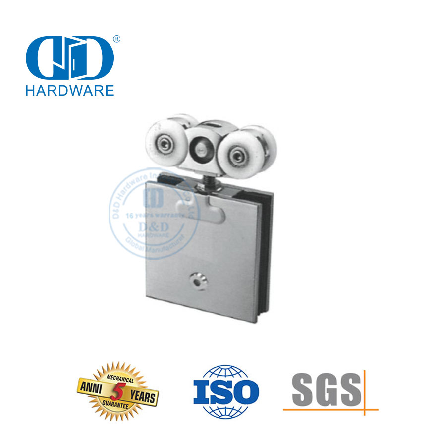 Дверной зажим высокой безопасности из нержавеющей стали, алюминиевые стеклянные аксессуары, фурнитура для ванной комнаты, ролик для душевой двери для раздвижной двери-DDGS138